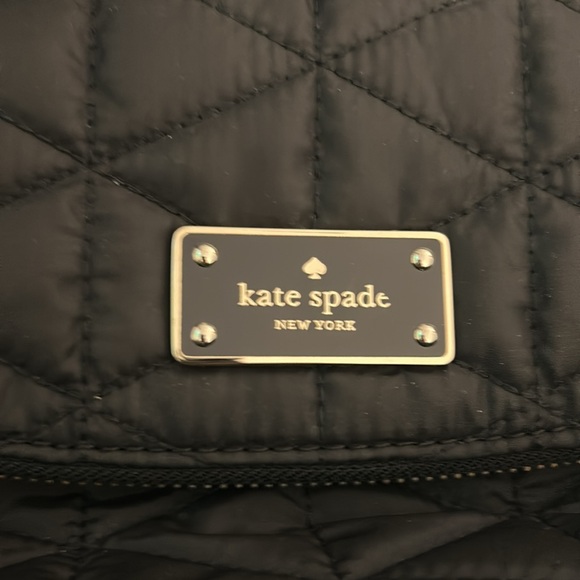 NWT Kate Spade purse. Black quilted with two compartments. - Picture 3 of 12